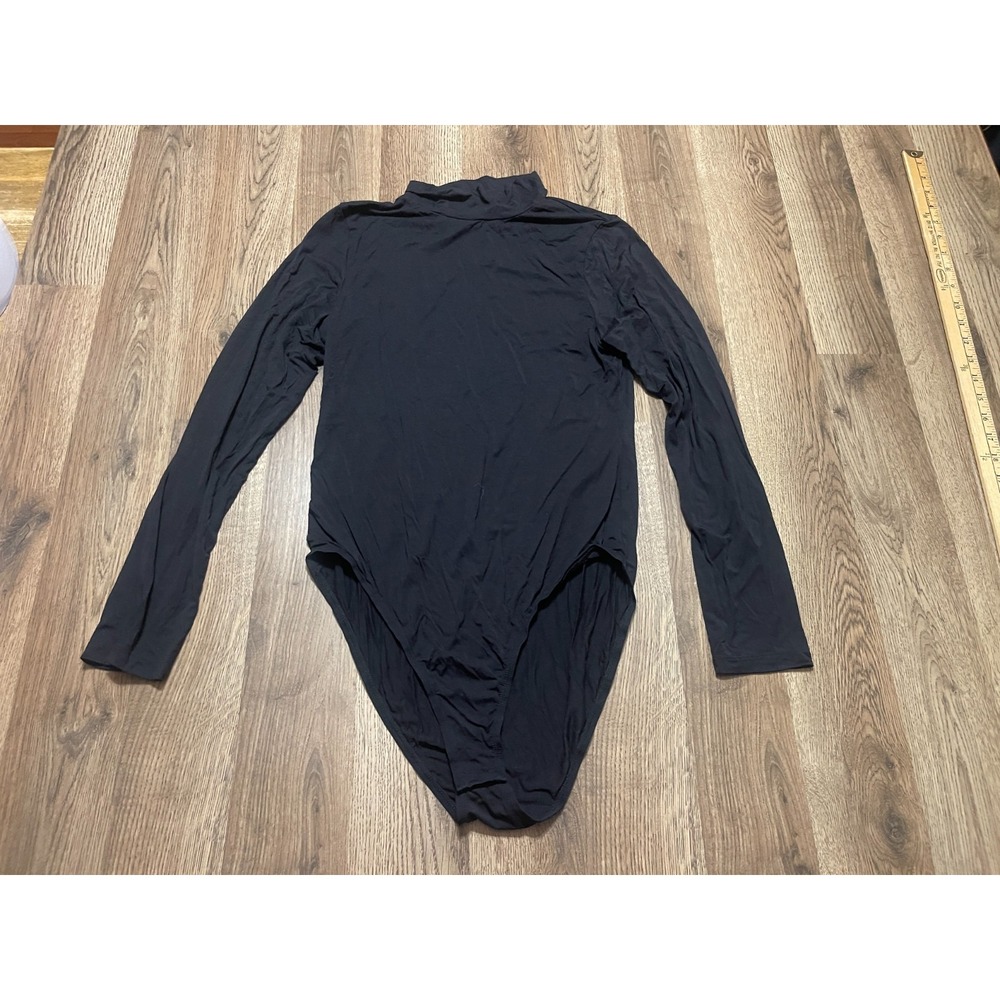 Inlyric Bodysuit, Women's Size Small, Black, Long Sleeve, Mock Neck